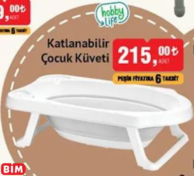 HOBBYLİFE KATLANABİLİR ÇOCUK KÜVETİ